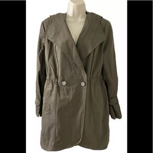 French Connection Trench Coat JACKET Brown SIZE M